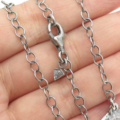 SILPADA 925 Sterling Silver Vintage Nugget Disc Chain Necklace 18"