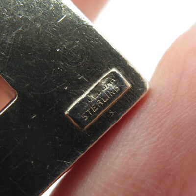 GOLDBAR 925 Sterling Silver Vintage Letter "B" Initial Slide Pendant