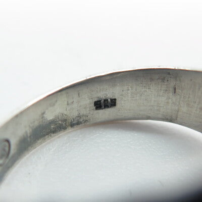 925 Sterling Silver Vintage Ribbed Ring Size 8.25