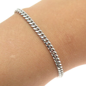 925 Sterling Silver Italy Miami Cuban Link Bracelet 8"