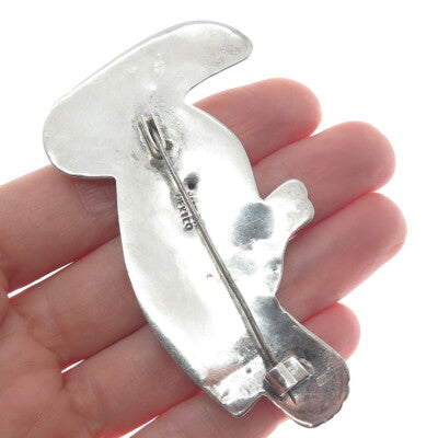 925 Sterling Silver Vintage Mexico Toucan Bird Oxidized Pin Brooch