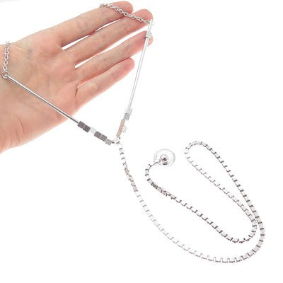 925 Sterling Silver Vintage Modernist Belly Cable Chain Necklace 18-20"