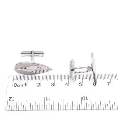 925 Sterling Silver Vintage Modernist Teardrop Cufflinks Pat. 2472958