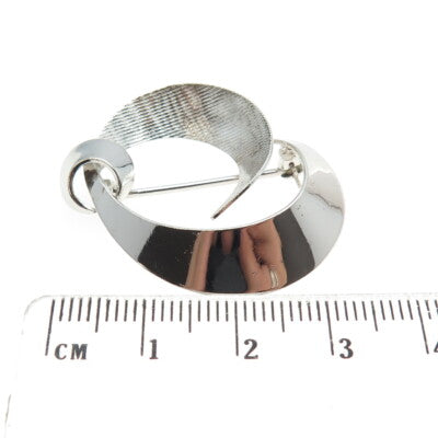 DuBarry 925 Sterling Silver Antique Art Deco Twisted Pin Brooch