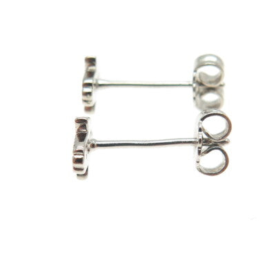 925 Sterling Silver Round-Cut C Z Hamsa Amulet Stud Earrings