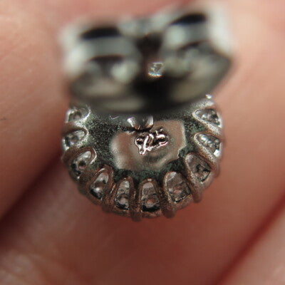 925 Sterling Silver Round-Cut C Z Sparkle Stud Earrings