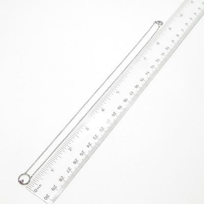 CLYDE DUNEIER CID 925 Sterling Real Diamond Sapphire Circle of Life Necklace 18"