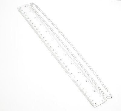 925 Sterling Silver Italy Figaro Chain Necklace 24"