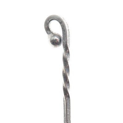 FLEETWOOD 925 Sterling Silver Antique Individual Twisted Snuff Spoon Pendant