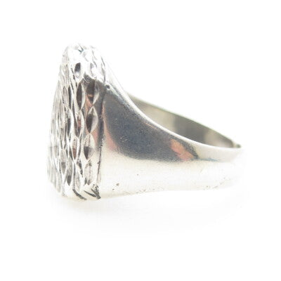 LITTLE SILVER FOX 925 Sterling Silver Vintage Eagle Adjustable Ring Size 9.25