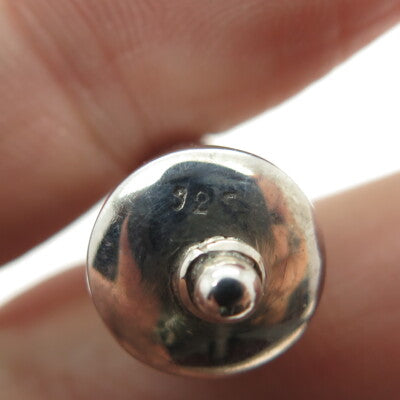 925 Sterling Silver Vintage Modernist Shadow Box Star Cone Dangle Earrings