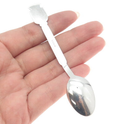 AKSEL HOLMSEN 925S Sterling Silver Vintage Norway Enamel Flekkefjord Spoon