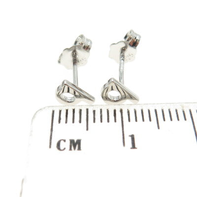 925 Sterling Silver Letter "B" Initial Stud Earrings