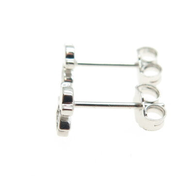 925 Sterling Silver Round-Cut C Z Baby Girl Stud Earrings