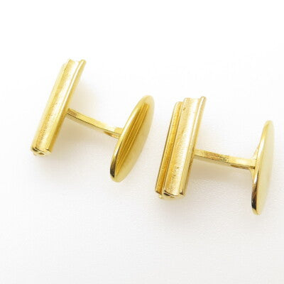 J. MEC 925S Sterling Silver Gold Plated Vintage Scandinavian Modernist Cufflinks
