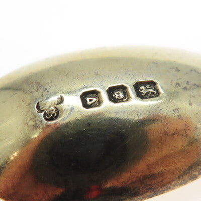 925 Sterling Silver Gold Plated Antique Art Deco 1936 London Coffee Spoon