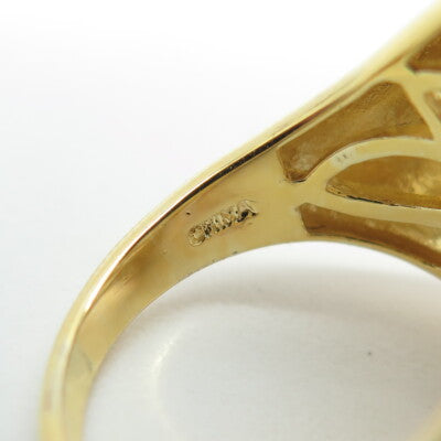 925 Sterling Silver Gold Plated Round-Cut C Z Cluster Ring Size 6