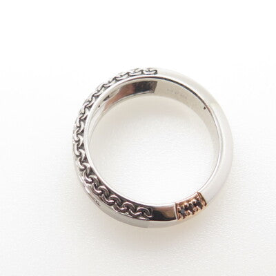 P. NINA 925 Sterling Silver 2-Tone White & Black C Z Ring Size 10