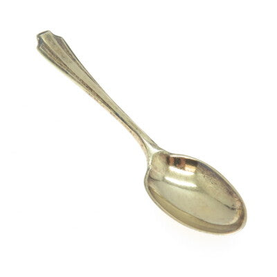 925 Sterling Silver Gold Plated Antique Art Deco 1936 London Coffee Spoon