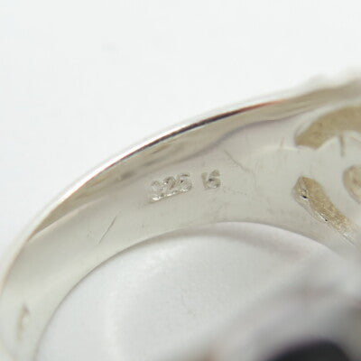 925 Sterling Silver Amethyst Peridot Topaz Citrine Garnet Gem Ornate Ring Size 6