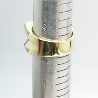 925 Sterling Silver Gold Plated Princess & Round-Cut Shaped C Z Ring Size 10