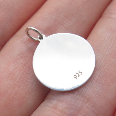 925 Sterling Silver Green Enamel Couple of Cats Love Minimalist Charm Pendant