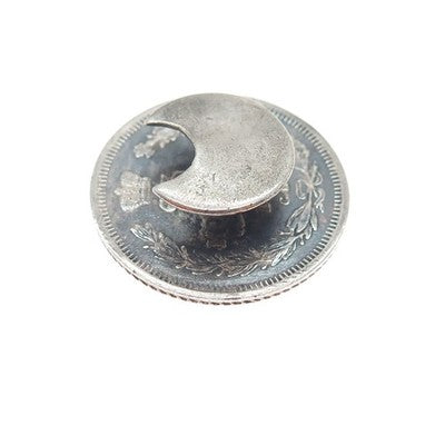 868 Silver Antique 1850s Russian Empire 25 Kopecks Coin Button