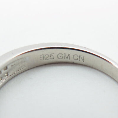 925 Sterling Silver Pave C Z Ring Size 8.75