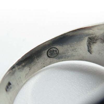 925 Sterling Silver Vintage Ribbed Ring Size 8.25