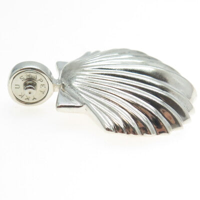 J. ESPOSITO 925 Sterling Silver Vintage Shell Snap Pendant