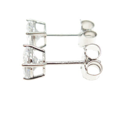 DBJ DEE BERKLEY 925 Sterling Silver Round-Cut Shaped C Z Stud Earrings