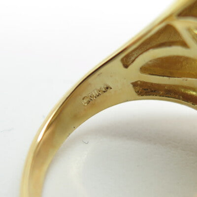 HN HENG NGAI 925 Sterling Silver Gold Plated Real Round-Cut Peridot Ring Size 6