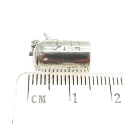 800 Silver Antique Art Deco "HB" Signed Beer Stein Locket Pendant