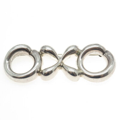 BAYANIHAN 925 Sterling Silver Vintage "XO" Hugs & Kisses Pin Brooch
