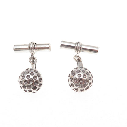 Christofle 925 Sterling Silver Vintage Golf Ball Cufflinks