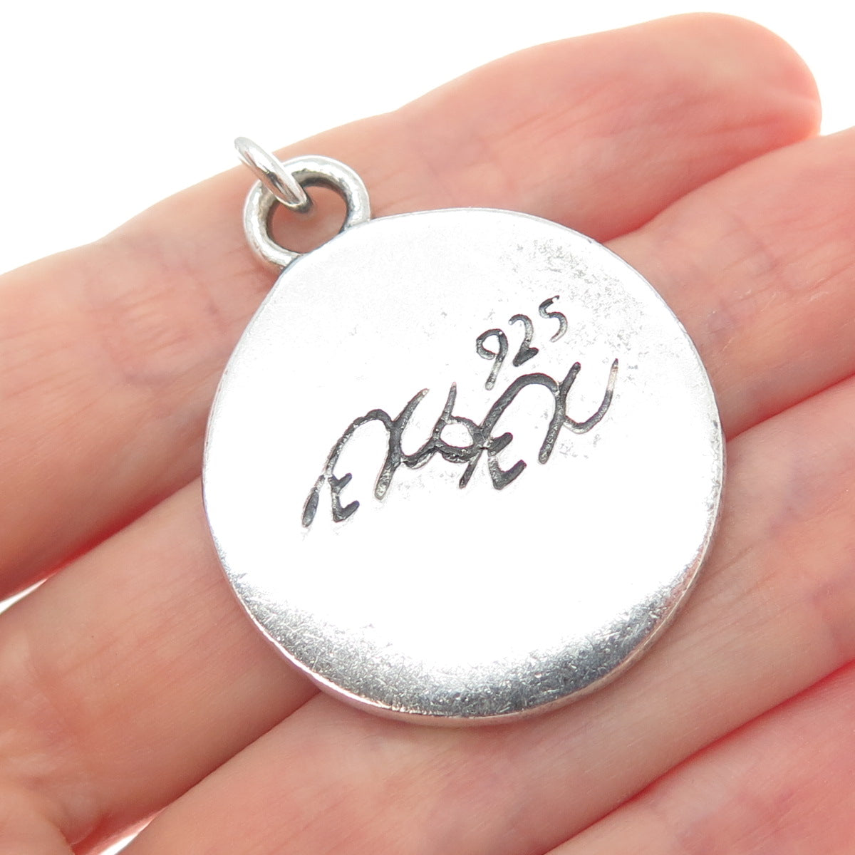 EXEX by Claudia Agudelo 925 Sterling Silver Vintage Heart Oxidized Charm Pendant