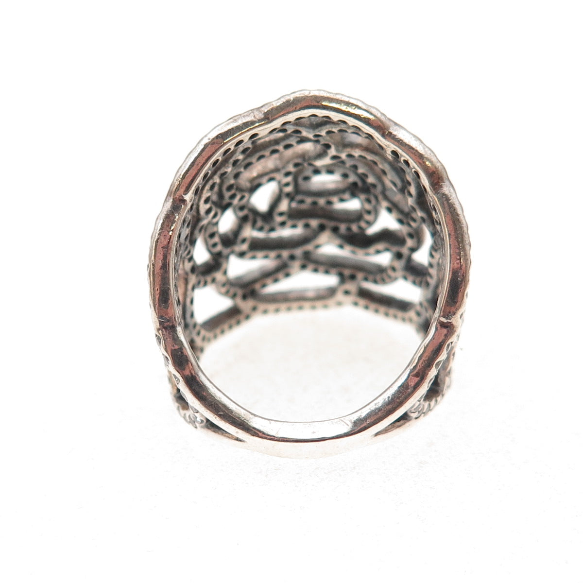 Pandora 925 Sterling Silver C Z Shimmering Rose Ring Size 6
