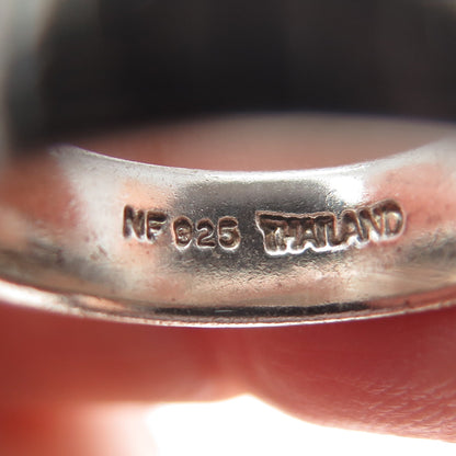 CHAPAL ZENRAY 925 Sterling Silver Vintage Spiral Oxidized Band Ring Size 6.25