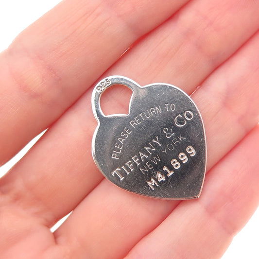 Tiffany & Co. 925 Sterling Silver Vintage Return to Tiffany Heart Tag Pendant