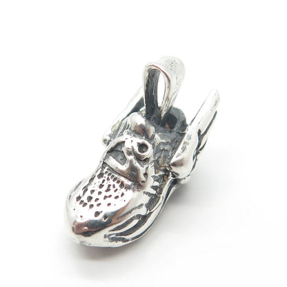 925 Sterling Silver Vintage Sneakers w/ Wings Pendant