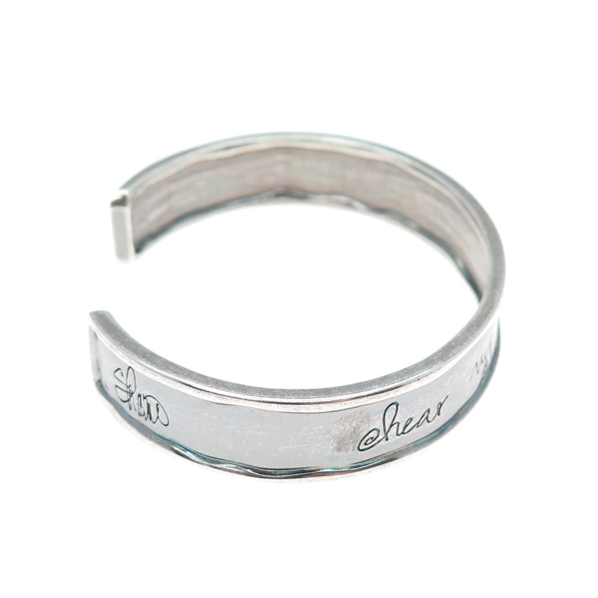 SHAWN KILLINGER & MILOR Sterling Silver Vintage Hear My Soul Speak Bracelet 6.5"