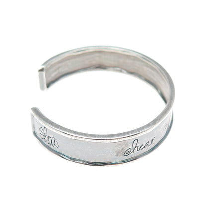 SHAWN KILLINGER & MILOR Sterling Silver Vintage Hear My Soul Speak Bracelet 6.5"