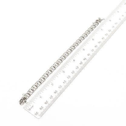 American 925 Sterling Silver Vintage Bismark Link Bracelet 7.25"