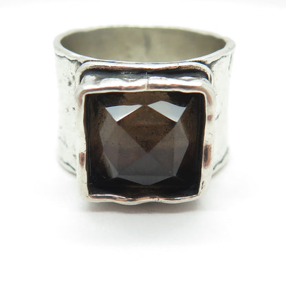 SILPADA 925 Sterling Silver Vintage Real Smoky Quartz Ring Size 10.5