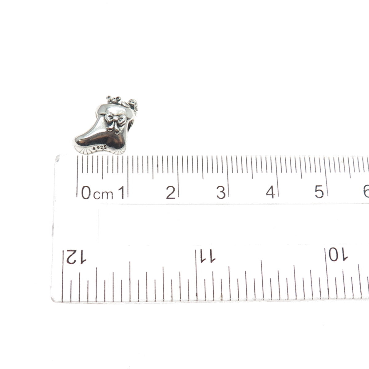 PANDORA 925 Sterling Silver Santa's Stocking Slide Bead Charm