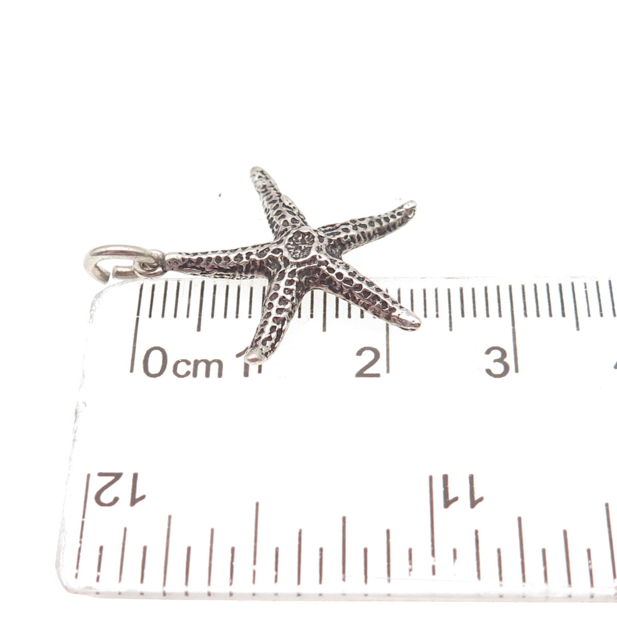 SUNWEST 925 Sterling Silver Vintage Starfish Oxidized Charm Pendant