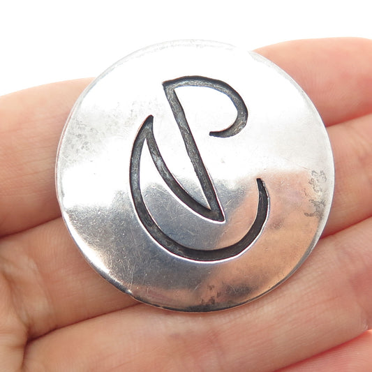 George Kee Navajo Alice Owens Old Pawn Sterling Silver Vintage Tribal Pin Brooch