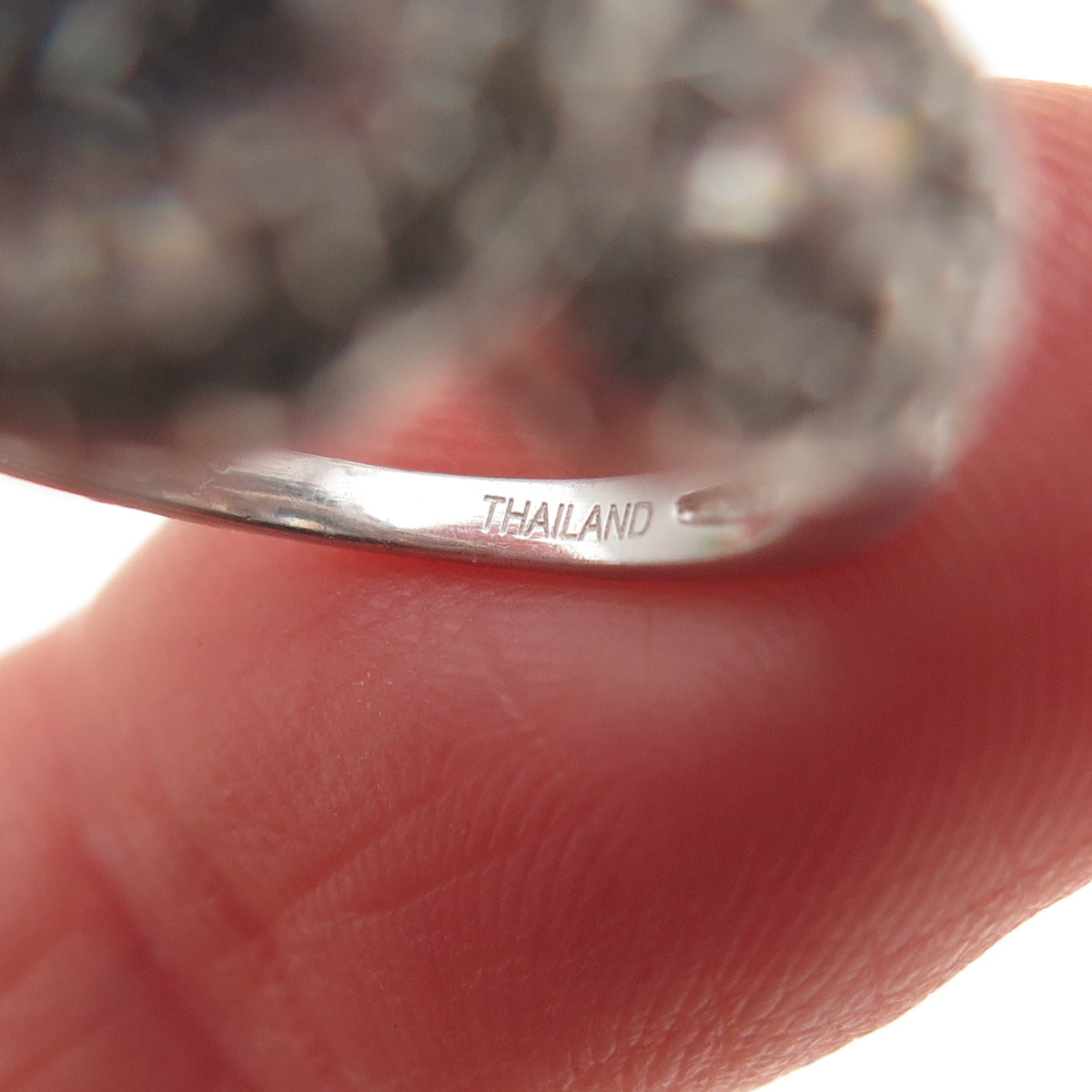 925 Sterling Silver Round-Cut C Z Engagement Ring Size 4.75
