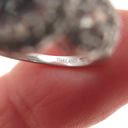 925 Sterling Silver Round-Cut C Z Engagement Ring Size 4.75