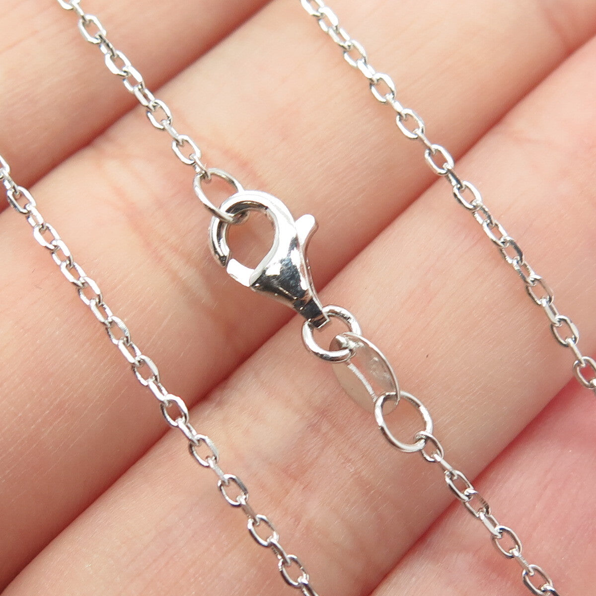 925 Sterling Silver Emerald & Round-Cut C Z Station Cable Chain Necklace 16-18"